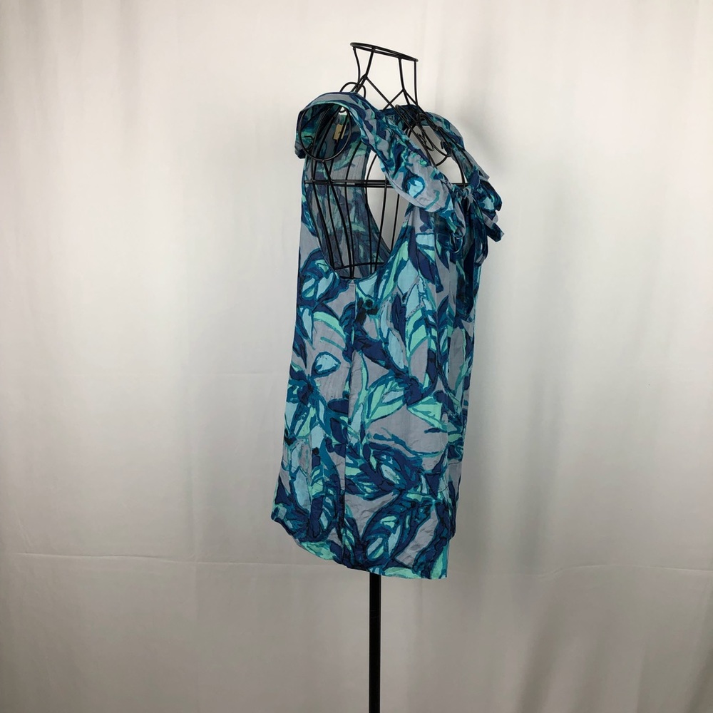 Ella Moss cotton/silk ruffle neck sleeveless top S - Picture 4 of 6